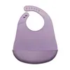 Babador Fino de Silicone para Bebê com Bolso para Comida Infantil, Babador Infantil à Prova de Óleo e Água, Babador de Bebê Atacado
