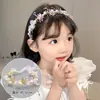 Corona de Flores de Cinta para Niñas Diadema de Perlas para Niñas 2026 Nuevo Accesorio para el Cabello de Princesa Diadema Lazo para el Cabello Tocado con Corona