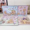 Caderno de Desenho Espiral Portátil A4 Sanrio para Crianças, Livro de Colorir e Pintar com Acabamento em Folha de Ouro, Inclui Adesivos