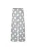 Pantalones casuales de pierna ancha para mujer con estampado lateral estilo americano, nuevo modelo 2026, de tiro bajo, holgados, adelgazantes, versátiles, hasta el suelo