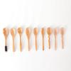 Cuchara de madera para condimentar de estilo japonés, cuchara pequeña para niños, cuchara mezcladora de madera de haya, fabricantes de cucharas de café, cucharas medicinales al por mayor, se puede grabar el logotipo