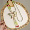 Patrimônio Cultural Imaterial Canto de Imitação Brocado Acabado Borboleta Colar Longo Corrente de Suéter Yingluo Traje Antigo Roupas Chinesas Novas Acessórios Colar