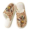 Fornecimento Exclusivo Transfronteiriço de Pantufas de Algodão com Estampa de Gato para Homens e Mulheres, Pantufas de Casal Outono e Inverno, Pod Cross-Border Jit Peça Única Dropshipping