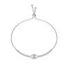 Collar y pulsera de plata de ley S925 con diseño de palmeras y ojos, joyería de lujo para mujer