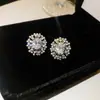 "Sombra Fluida de Plata Vieja" Pendientes Ovalados de Perla con Circonita Ardiente Pendientes Elegantes de Moda Lujo Ligero Sensación de Alta Gama Accesorios para Pendientes