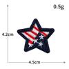 Tamaño Pequeño Mini Estrella de Cinco Puntas Hilo Dorado y Plateado Bordado a Máquina Sello Bordado Parche de Tela para Ropa Accesorios de Ropa Parche