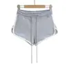 Shorts Esportivos Casuais Pretos Estilo Retro Americano Garota Picante Feminino Verão Novo Estilo Puro Desejo Cordão Justo no Corpo Super Curtos Hot Pants