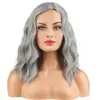 Peluca Nueva para Cosplay Estilo Europeo y Americano Halloween Flequillo Lateral Partido Cabello Corto Rizado de Colores Peluca de Longitud hasta el Hombro Venta al por Mayor desde el Fabricante