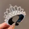 Acessório de Cabelo Coroa de Princesa Infantil para Meninas, Ferramenta para Coque, Grampo de Cabelo, Flor de Cabelo de Bebê, Presilha de Rabo de Cavalo, Grampo de Cabelo, Ornamento de Cabelo