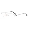 Danyang Gafas Nuevo Negocio Montura Media Gafas para Cara Grande de Hombre Montura de Metal Titanio con Memoria Ultraligero Montura de Gafas
