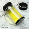 Vaso de Vidrio de Doble Capa con Logo Impreso, Taza de Té Aislada Transparente de Borosilicato Alto, Vaso de Vidrio para Agua de Regalo, Vaso Publicitario con Texto Impreso