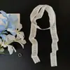 Bufanda Larga Estrecha de Encaje Blanco para Mujer, Nuevo Estilo Primavera Temprana, Diadema de Gama Alta, Cinturón, Corbata de Cuello, Accesorio de Protección para el Cuello