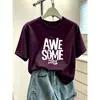 Camiseta de manga corta 100% algodón para mujer, estilo coreano, moderna y versátil, top verde aguacate, ropa de mujer verano 2026