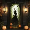 Amazon Cross-Border Decoração de Fundo de Banner de Halloween Cobertura de Porta Cobertura de Porta Adereços de Decoração de Caveira de Terror Decoração de Festa