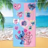 Toalla de Playa con Estampado de Stitch Lindo de Dibujos Animados y Anime, Toalla de Baño de Microfibra Secado Rápido Transfronteriza, Toalla de Playa Espesa