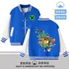 Chamarra de ropa de Minecraft para niños, chamarra de béisbol Creeper, ropa infantil de manga larga para primavera y otoño, moderna