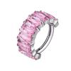Popular Anillo de Caramelo de Aleación de Titanio F-136 Anillo de Nariz de Circonita Súper Brillante Joyería de Piercing Corporal de Titanio G23 Transfronteriza Pendientes