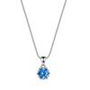 Europeu e Americano Hot S925 Colar Pingente de Prata Clássico Feminino Seis Garras Floco de Neve Cor Tesouro Zircon Micro-inlay Estilo Europeu e Americano Prata