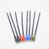 Recambio pequeño para bolígrafo de punta de bola, tinta aceitosa de 1.0 mm, negro, azul, recambio de cristal, metal, botón de resorte, recambio tipo hongo
