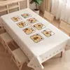 Toalha de mesa Cardba La em pele de cordeiro, lavável, à prova d'água, à prova de óleo, resistente ao calor, temática de desenho animado, toalha de mesa atmosférica para mesas de jantar e mesas de centro