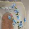 Flores Artificiales Azules Ramo Materiales para Decoración de Escena de Boda, Rosas Azules para Arreglo de Piso de Salón de Bodas y Flores Decorativas