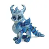 Alas Impresas en 3D Transfronterizas Dragón Volador Articulaciones de Ojo Artificiales Modelo Creativo Móvil Juguetes de Animales Adornos Hechos a Mano Venta al por Mayor