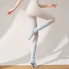 Calcetines de Yoga Antideslizantes para Otoño e Invierno, Calcetines Deportivos Largos de Pilates, Calcetines Apilables hasta la Pantorrilla, Combinados con Pantalones de Tiburón, Algodón Puro para Mujer