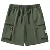 Shorts Europeu de Tamanho Grande Soltos para Homens, Novo Estilo de Verão, Esportivo Casual Tendência com Vários Bolsos Cargo
