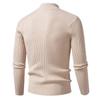 2025 Amazon Otoño e Invierno Hombres Nuevo Gama Alta Color Puro Moda Tendencia Rayas Suéter de Punto Cuello Alto Medio Lote Especial 21