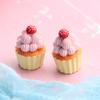 Nuevo llavero con pegatina para refrigerador de cupcakes de resina con comida grande, accesorios de bricolaje, mini adornos de cocina