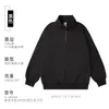 Chaqueta Casual de Trabajo de Media Cremallera Lisa con Cuello Alto, Manga Larga, Uniforme, Sudadera con Cuello Alto, Impresión de Logo Personalizado, 300g