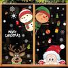 Adhesivo Reutilizable para Ventana de Navidad Adhesivo Electrostático de Copo de Nieve Traje de la Serie Alce a Color de Doble Cara Adhesivo para Pared de Vidrio para Ancianos