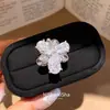 Anillo Abierto Redondo Super Brillante de Circonita, Simple y Moderno, Versátil, Lujo Ligero, Sensación de Alta Gama, Popular en Xiaohongshu, Joyería de Moda