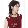 Moda Nicho Luxo Leve Doce Cool Sexy Estilo Recorte Borboleta Feminino Gargantilha Preta Colar Colar Atacado
