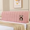 Funda de Cama de Oso Linda con Relleno de Algodón, Estilo Crema Engrosado con Diseño de Dibujos Animados, Cobertura Completa para Cama de Madera, Antipolvo, Sensación de Alta Gama, Elástica y Cómoda