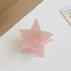 Estrela Rosa Brilhante Fofa de Cinco Pontas 3,5cm Pequeno Grampo Grampo para Franja Lateral Acessórios de Cabelo Cor de Doce Acessório de Cabeça Mulheres
