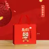 Bolsas da Sorte de Ano Novo de Alta Qualidade em Estoque, Impermeáveis, Espessadas, Tridimensionais, Sacolas Tote Publicitárias Promocionais, Bolsas de Mão de Lona Vermelha