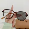 Gafas Europeas y Americanas Transfronterizas que Cambian de Color y Bloquean la Luz Azul para Mujer, Monturas de Gafas Minimalistas de Moda Tendencia, Gafas Lisas de Comercio Exterior Nuevas para Mujer