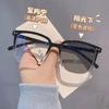 Lentes para Miopía de Montura Grande Negra para Mujer, Fotocromáticos con Graduación, Protección Ocular para PC contra Luz Azul, Venta al por Mayor Dropshipping, Estilo Ins