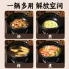 Wok de Hierro Tradicional de Fondo Redondo Profundo Nitrógeno Sin Recubrimiento Engrosado Antiadherente Wok Pequeño de Hierro para Cocinar y Guisar Hierro Forjado Redondo para Uso Doméstico y Comercial