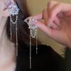 Brinco Clipe de Orelha Borboleta Elfo Super Fada com Tassel, Exquisito, Moderno e Versátil, Clipe de Osso da Orelha Sem Furo, Luxo Acessível e Brincos de Alta Qualidade para Mulheres