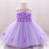 Vestido de Primeiro Aniversário para Meninas 2026 Novo Bebê Renda de Tule Princesa Saia Tutu Vestido de Meninas