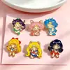 2026 Nuevo Broche Metálico de Dibujos Animados Forma de Niña Insignia de Personalidad Creativa Accesorio Decorativo Versátil Transfronterizo