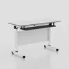 Mesa de Treinamento Modular Móvel, Mesa de Conferência, Mesa Longa Multifuncional Dobrável para Escritório Comercial, Mesa Dupla, Cuidadosamente Selecionado