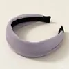 Faixa de cabeça larga de tricô com listras verticais estilo coreano, alta, tecido grosso, cor macaron suave, acessório de cabelo para lavar o rosto