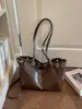 Bolsa de ombro tote em couro encerado vintage desgastado, grande capacidade, moderna e versátil, design de nicho, bolsa para o dia a dia para mulheres, transfronteiriça