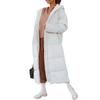 Spot Exportación Transfronteriza 2024 Amazon Color Puro Algodón Manga Larga Con Capucha Ropa Exterior para Mujer Ropa Exterior Larga de Algodón M4J114