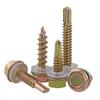 Tornillo autorroscante hexagonal exterior para teja de acero de color con arandela tornillo autorroscante autorroscante tornillo de cola de milano M5.2 en stock