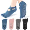 Calcetines de Yoga de Cinco Dedos con Correa de Venta Caliente Transfronterizos, Calcetines Antideslizantes para Deporte Fitness en Interiores con Talón de Felpa