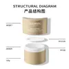 Nueva Botella de Crema de Doble Capa de ABS 100g 50g Botella de Crema Facial Botella Desmaquillante Material de Empaque para Productos de Cuidado de la Piel Tarro para Mascarilla de Noche